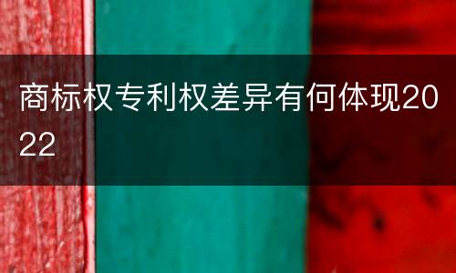 商标权专利权差异有何体现2022