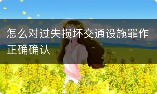 怎么对过失损坏交通设施罪作正确确认