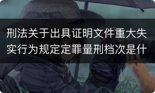 刑法关于出具证明文件重大失实行为规定定罪量刑档次是什么