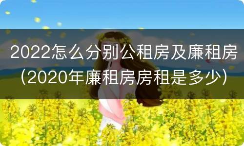 2022怎么分别公租房及廉租房（2020年廉租房房租是多少）