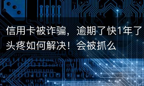 信用卡被诈骗，逾期了快1年了头疼如何解决！会被抓么