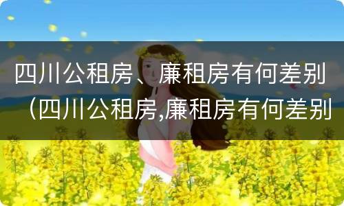 四川公租房、廉租房有何差别（四川公租房,廉租房有何差别呢）