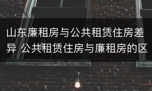 山东廉租房与公共租赁住房差异 公共租赁住房与廉租房的区别