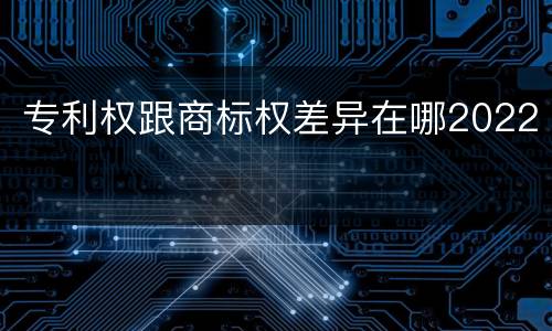专利权跟商标权差异在哪2022