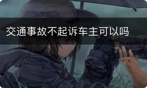 交通事故不起诉车主可以吗