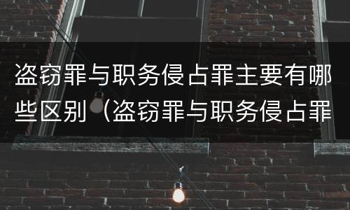 盗窃罪与职务侵占罪主要有哪些区别（盗窃罪与职务侵占罪主要有哪些区别呢）