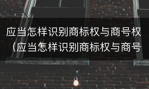 应当怎样识别商标权与商号权（应当怎样识别商标权与商号权的区别）