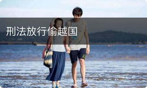 刑法放行偷越国