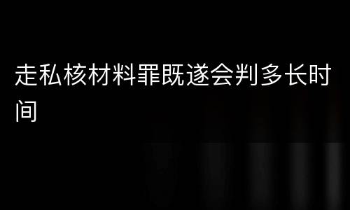 走私核材料罪既遂会判多长时间