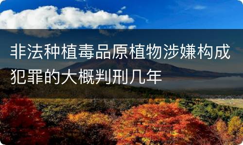 非法种植毒品原植物涉嫌构成犯罪的大概判刑几年