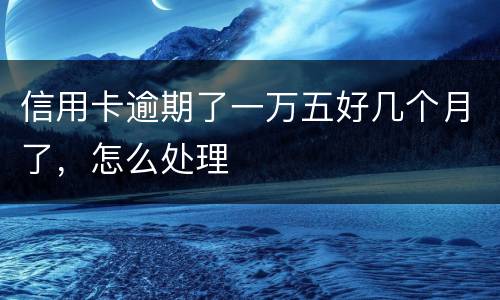 信用卡逾期了一万五好几个月了，怎么处理