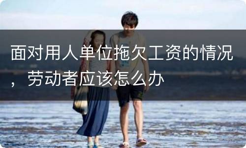 面对用人单位拖欠工资的情况，劳动者应该怎么办