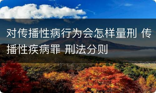 对传播性病行为会怎样量刑 传播性疾病罪 刑法分则