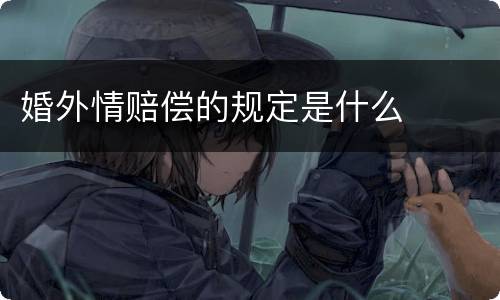 婚外情赔偿的规定是什么