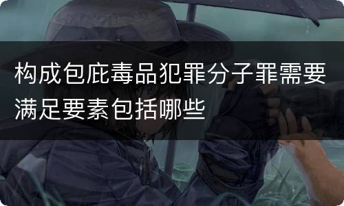 构成包庇毒品犯罪分子罪需要满足要素包括哪些
