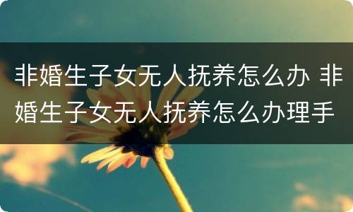 非婚生子女无人抚养怎么办 非婚生子女无人抚养怎么办理手续