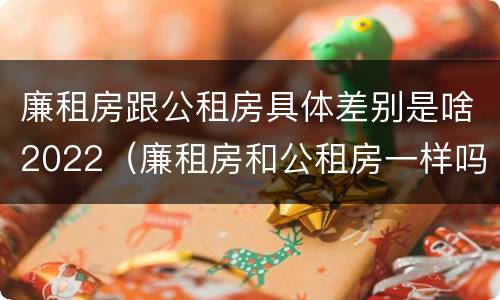 廉租房跟公租房具体差别是啥2022（廉租房和公租房一样吗）