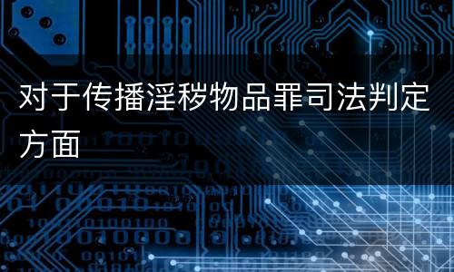 对于传播淫秽物品罪司法判定方面