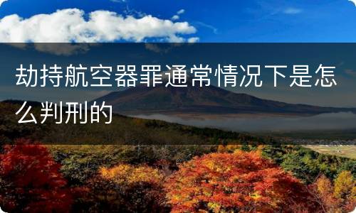 劫持航空器罪通常情况下是怎么判刑的
