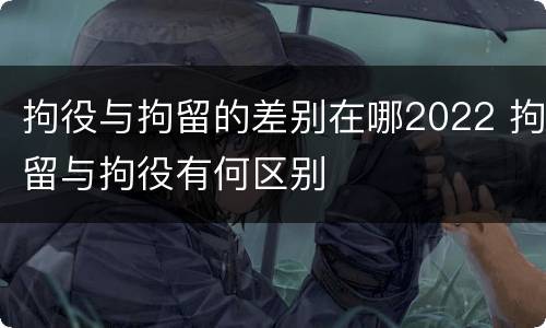 拘役与拘留的差别在哪2022 拘留与拘役有何区别