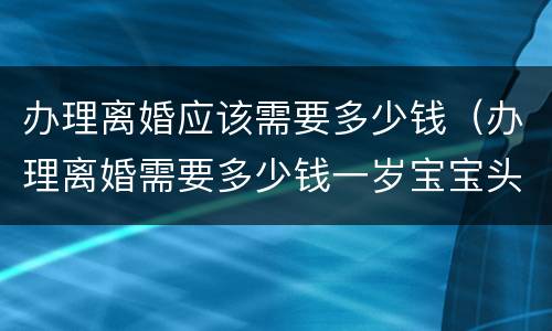 办理离婚应该需要多少钱（办理离婚需要多少钱一岁宝宝头老是碰硬乐西是怎么回事）