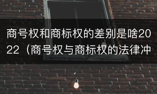 商号权和商标权的差别是啥2022（商号权与商标权的法律冲突与解决）