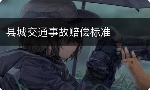 县城交通事故赔偿标准