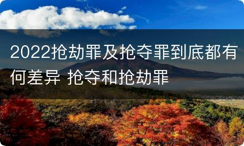 2022抢劫罪及抢夺罪到底都有何差异 抢夺和抢劫罪