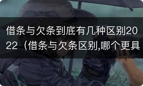 借条与欠条到底有几种区别2022（借条与欠条区别,哪个更具法律）