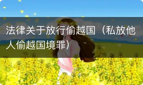 法律关于放行偷越国（私放他人偷越国境罪）