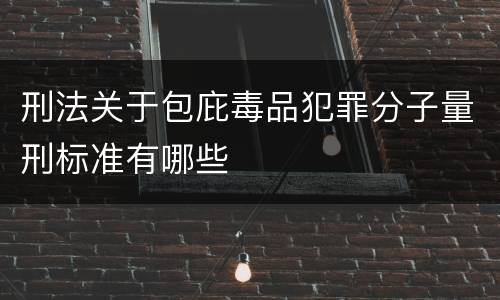 刑法关于包庇毒品犯罪分子量刑标准有哪些