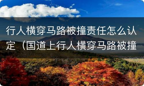 行人横穿马路被撞责任怎么认定（国道上行人横穿马路被撞责任怎么认定）
