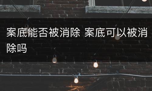 案底能否被消除 案底可以被消除吗