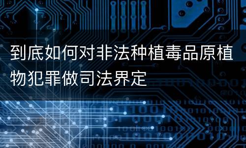 到底如何对非法种植毒品原植物犯罪做司法界定