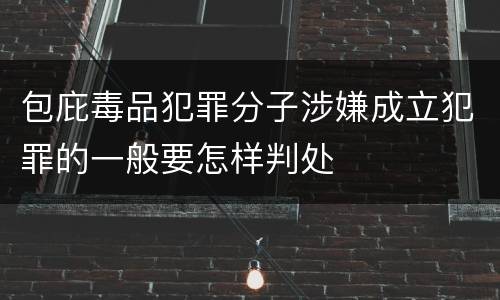 包庇毒品犯罪分子涉嫌成立犯罪的一般要怎样判处