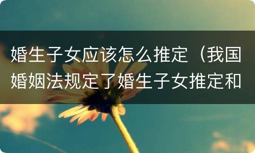 婚生子女应该怎么推定（我国婚姻法规定了婚生子女推定和否认制度）
