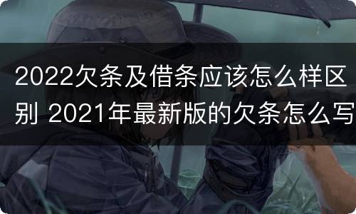 2022欠条及借条应该怎么样区别 2021年最新版的欠条怎么写