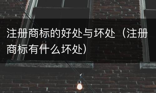 注册商标的好处与坏处（注册商标有什么坏处）