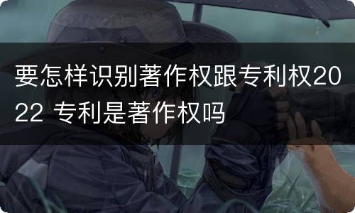 要怎样识别著作权跟专利权2022 专利是著作权吗