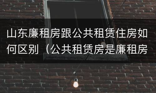 山东廉租房跟公共租赁住房如何区别（公共租赁房是廉租房吗）