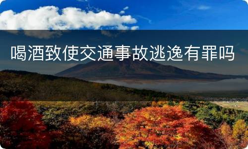喝酒致使交通事故逃逸有罪吗