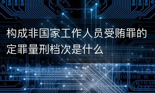 构成非国家工作人员受贿罪的定罪量刑档次是什么