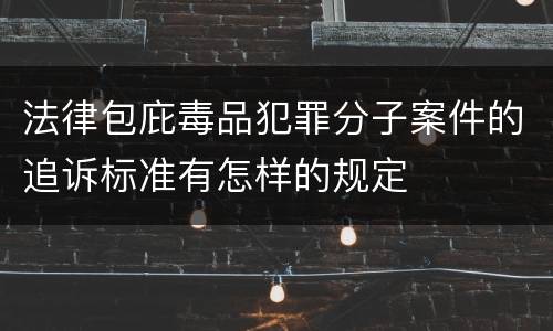 法律包庇毒品犯罪分子案件的追诉标准有怎样的规定