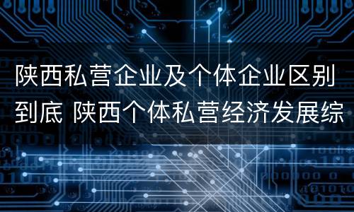 陕西私营企业及个体企业区别到底 陕西个体私营经济发展综合服务平台