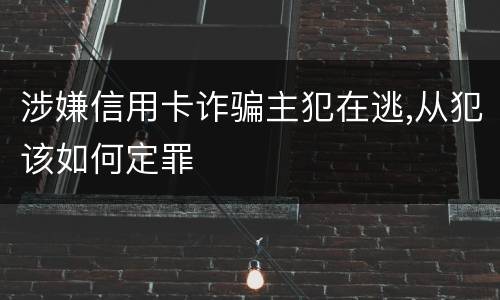 涉嫌信用卡诈骗主犯在逃,从犯该如何定罪