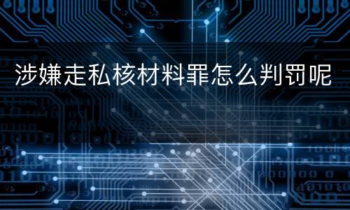 涉嫌走私核材料罪怎么判罚呢