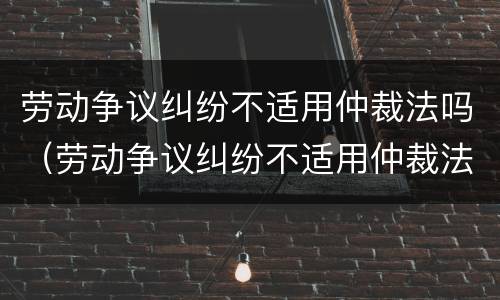 劳动争议纠纷不适用仲裁法吗（劳动争议纠纷不适用仲裁法吗）
