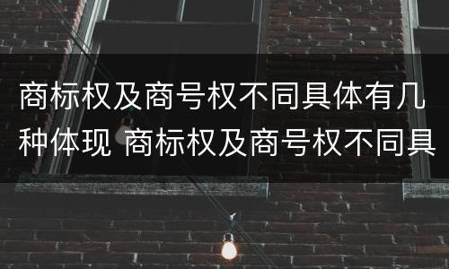 商标权及商号权不同具体有几种体现 商标权及商号权不同具体有几种体现方法