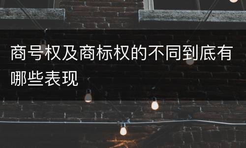 商号权及商标权的不同到底有哪些表现