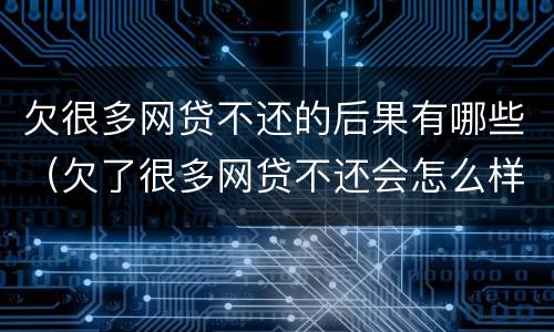 欠很多网贷不还的后果有哪些（欠了很多网贷不还会怎么样）
